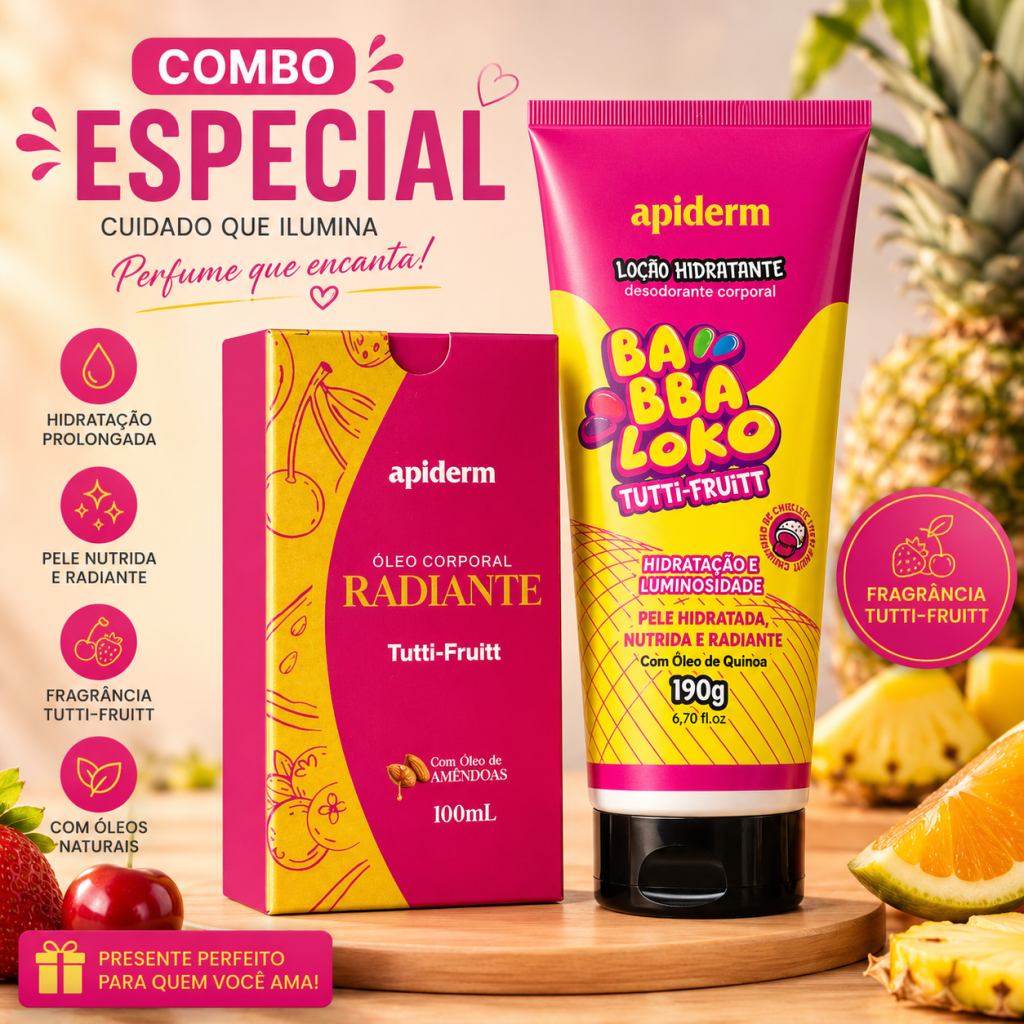 Combo óleo corporal + hidratante de Babaloo