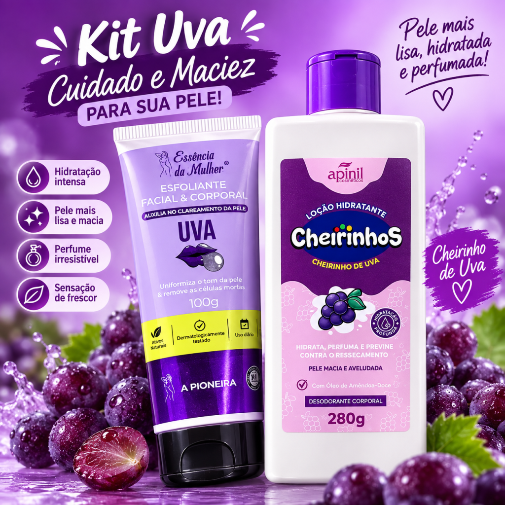 Combo hidratante + Esfoliante de Uva