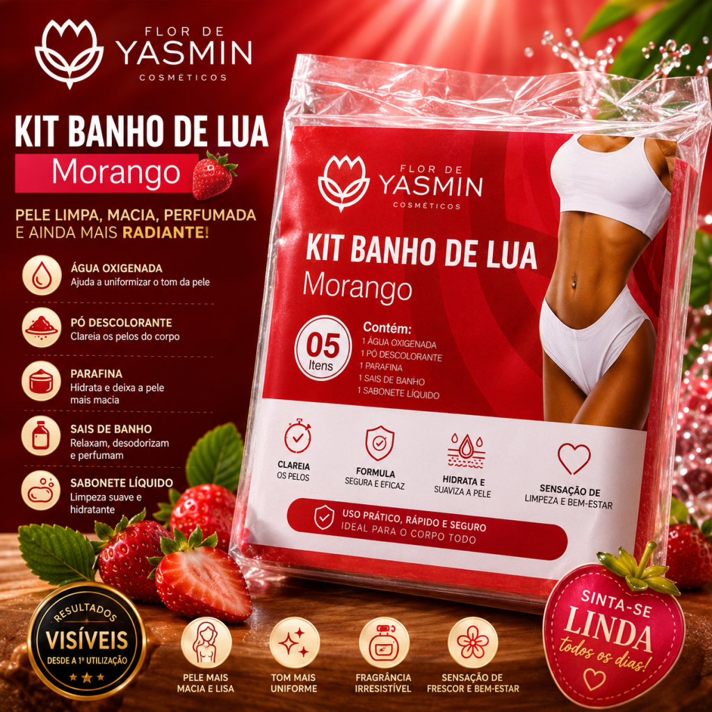 Banho de lua morango 5pçs