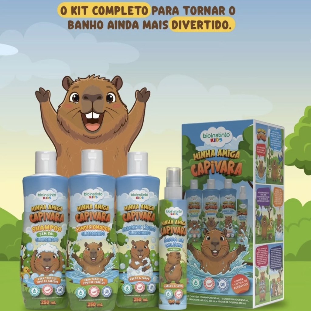 Kit infantil minha amiga capivara 