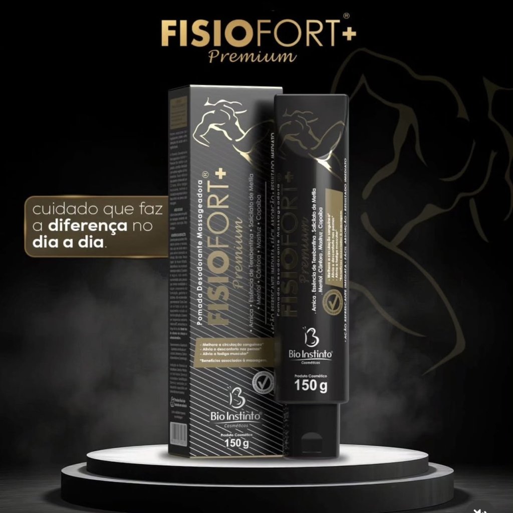 Pomada gel fisio forte preta 