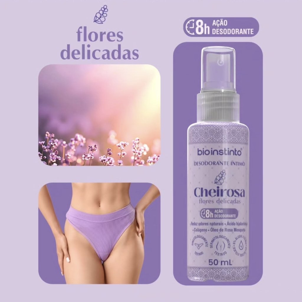 Desodorante íntimo flores delicadas 