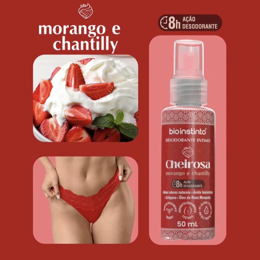 Desodorante íntimo de morango 