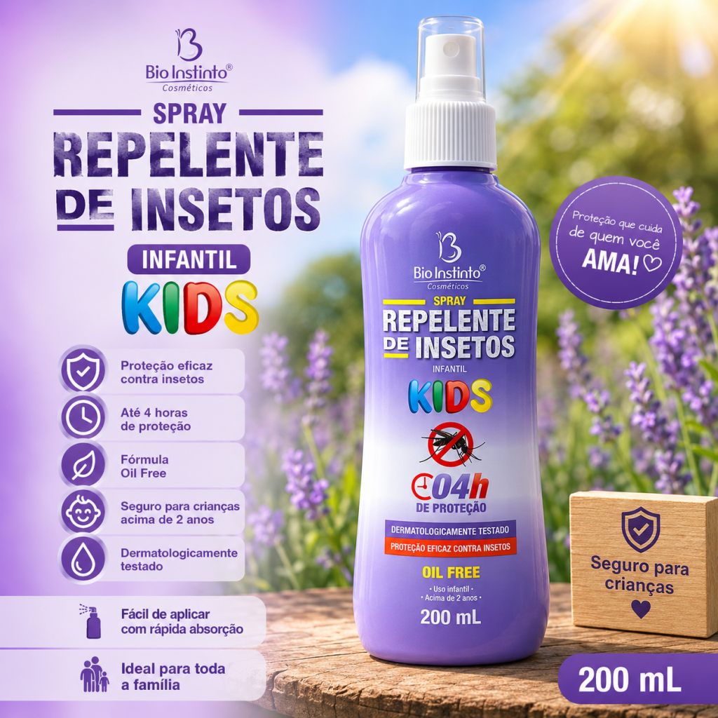 Repelente para insetos infantil 200ml 