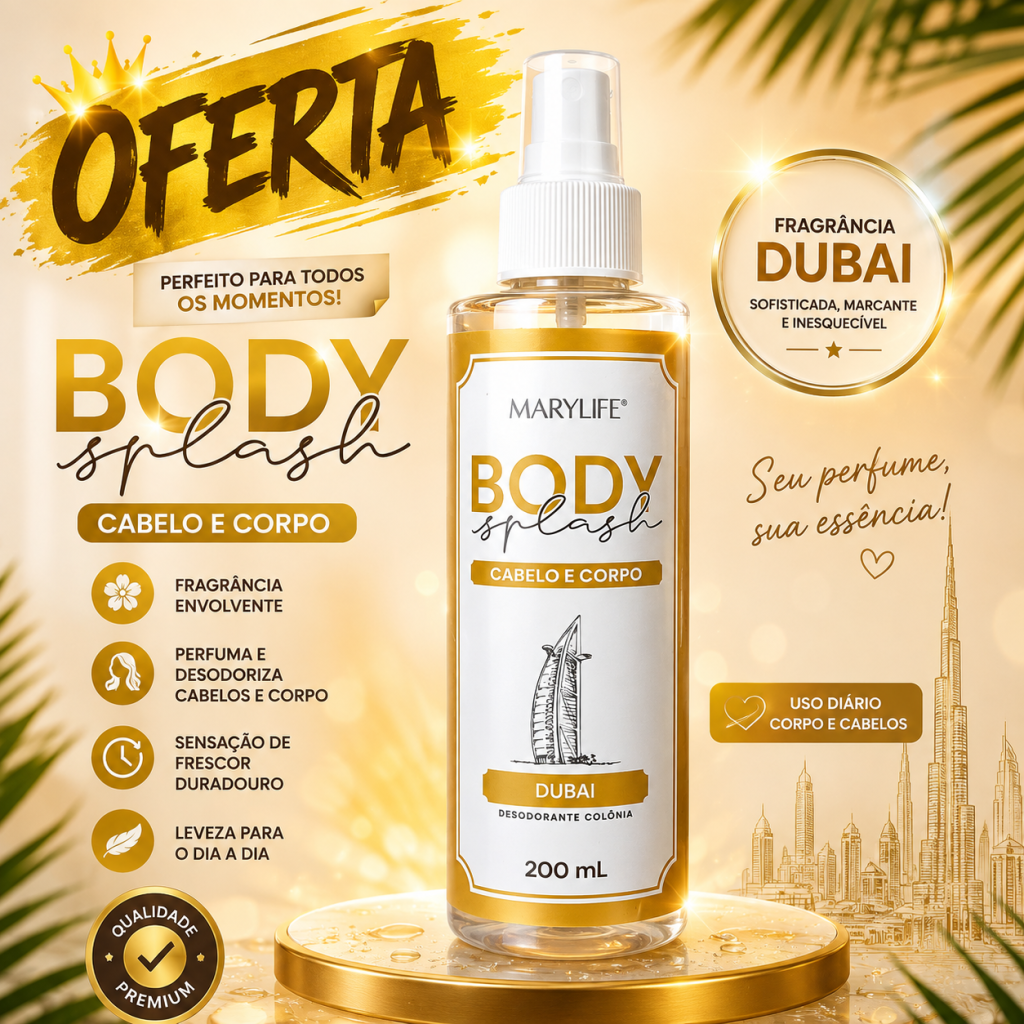 Body splash corpo e cabelo Dubai 