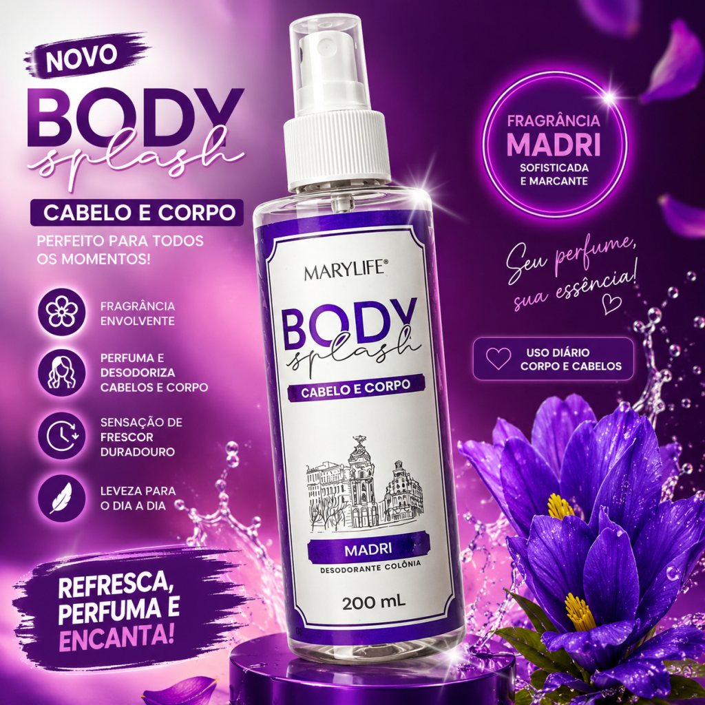 Body splash corpo e cabelo Madri