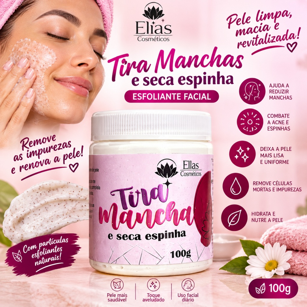Creme tira mancha e seca espinha