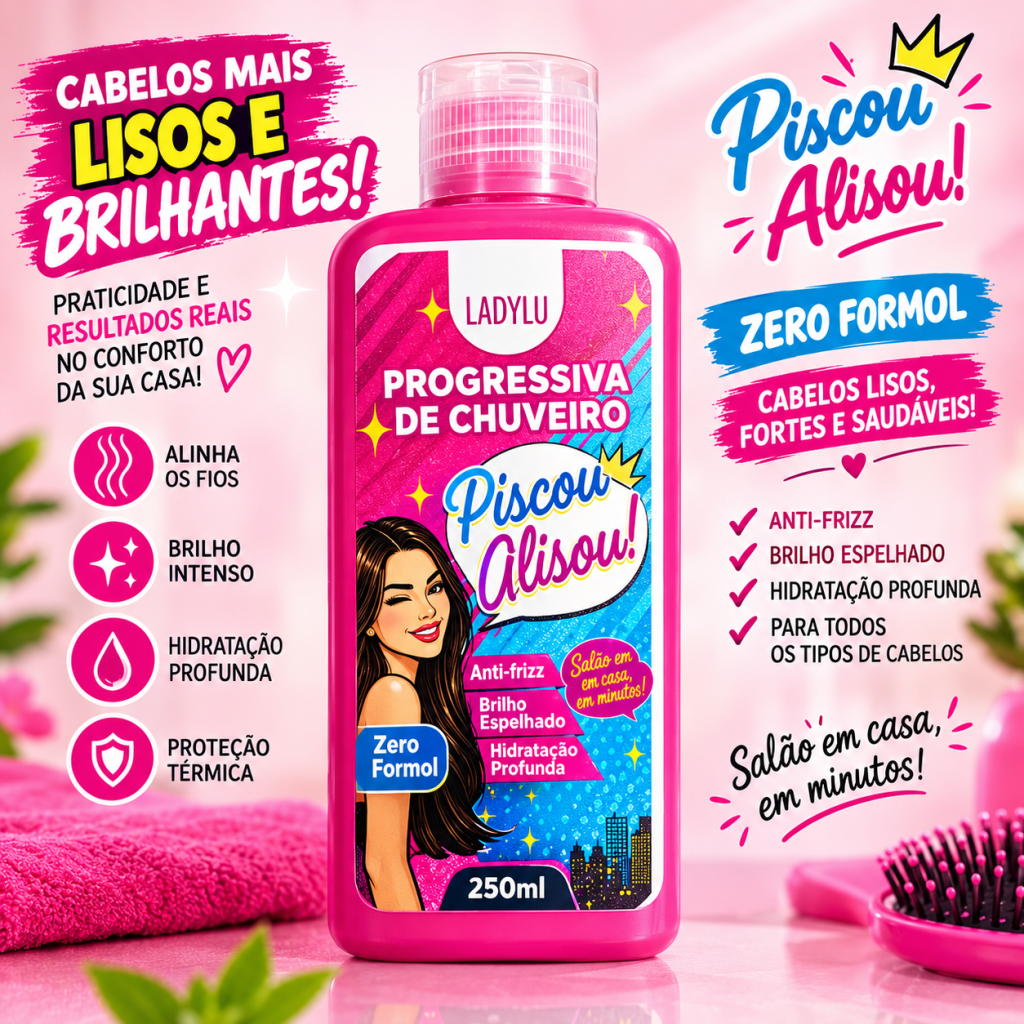 Progressiva de chuveiro piscou alisou