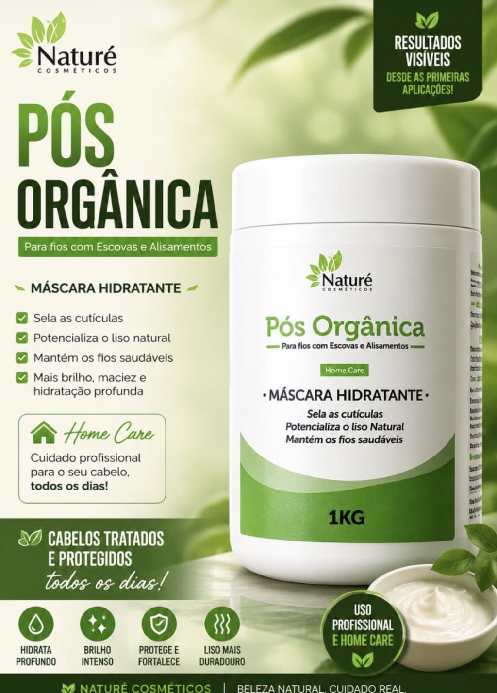 Creme pós orgânica 1kg