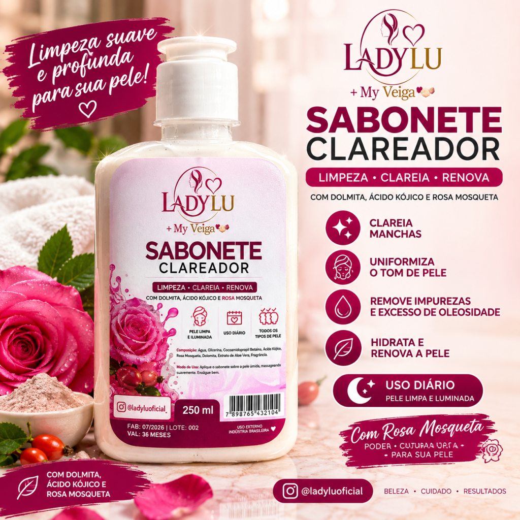 Sabonete clareador de manchas 