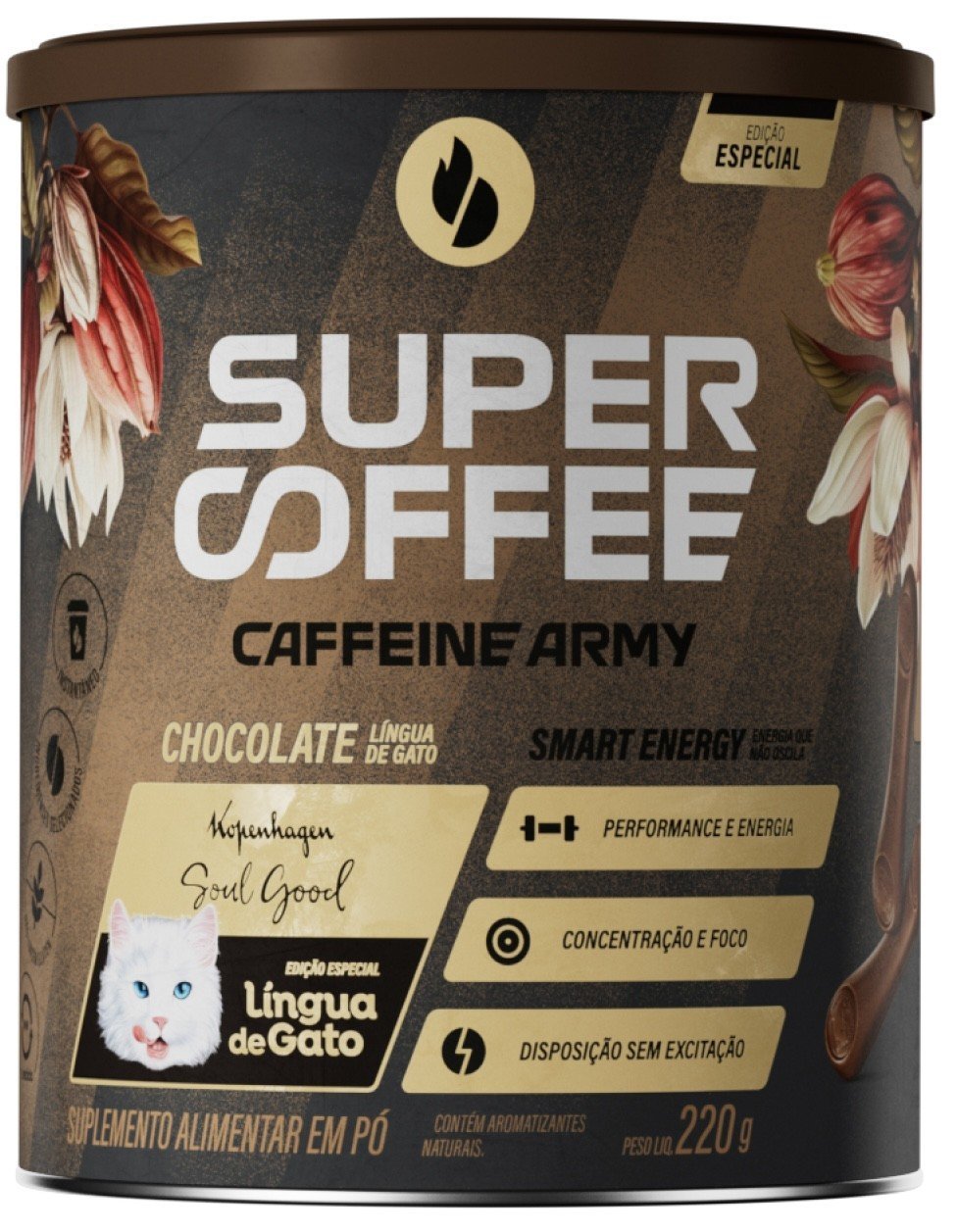 Supercoffee Língua de Gato - 220g - Caffeine Army
