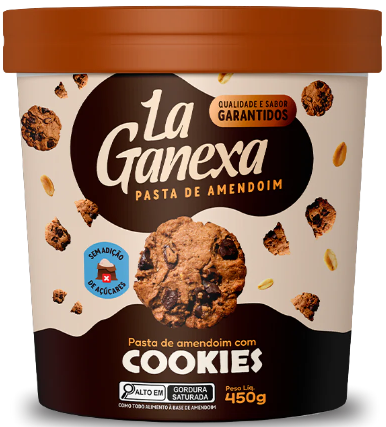 Pasta de Amendoim Cookies- 450g - La Ganexa