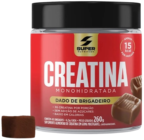 Creatina Dados de Brigadeiro - 260g - Super Nutrition