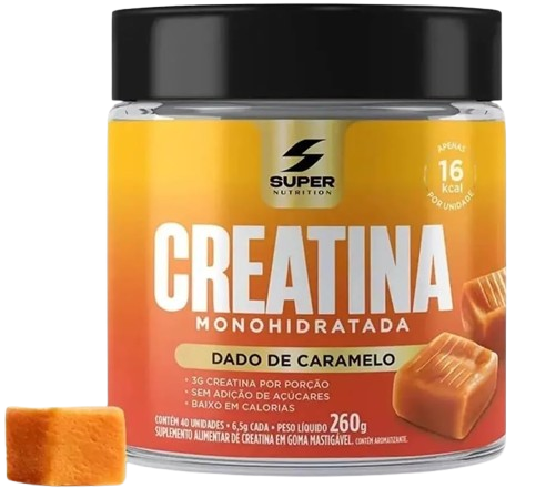 Creatina Dados de Caramelo - 260g - Super Nutrition
