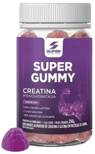 Creatina Gummy Uva - 60 gomas - Super Nutrition