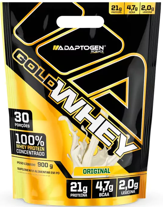 Gold Whey Protein Concentrado Original - 900g - Adaptogen