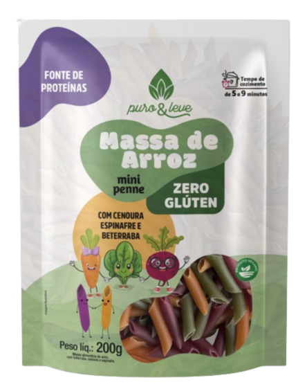 Massa De Arroz Mini Penne - 200g - Puro e Leve