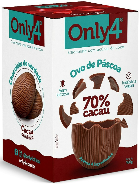 Ovo de Páscoa 70% - 160g - Only4