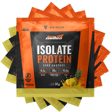 Proteína Isolada Abacaxi c/ Hortelã - sachê 30g - New Millen