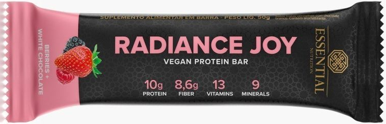 Barra de Proteína Vegana Berries - 50g - Essential 