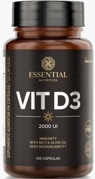 Vitamina D3 - 120 cápsulas - Essential