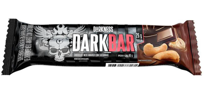 Dark Bar Chocolate Meio Amargo c/ Castanhas - 90g - Integralmedica