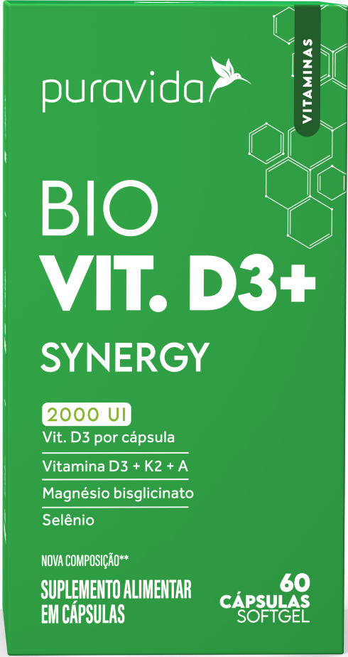 Bio Vit D3+ Synergy - 60 cáps - Puravida