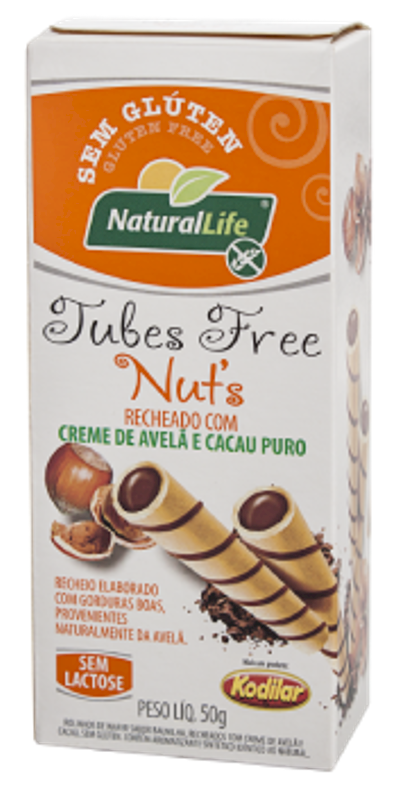 Tubes de Creme de  Avelã e Cacau - 50g - Natural Life