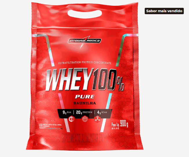 Whey Protein Concentrado Refil 900g