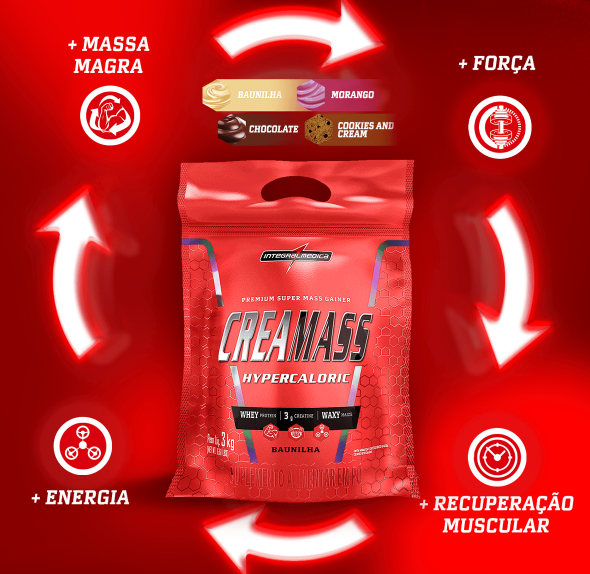 Creamass Hipercalorico com Creatina 3Kg