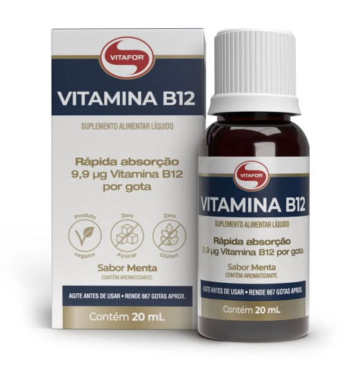 Vitamina B12 - 20ml menta - Vitafor