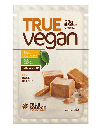 Proteína Vegana True Vegan Doce de Leite Sachê 34g