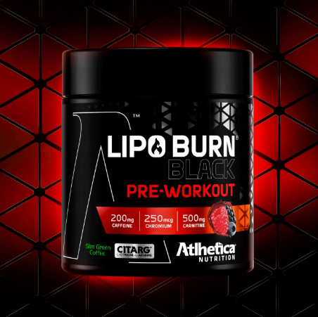 Lipo Burn Black Pré Workout 200g Frutas Vermelhas
