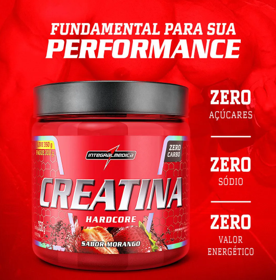 Creatina 350g Hardcore Com Sabor