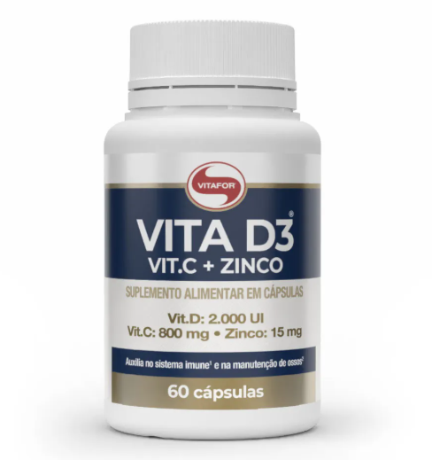 VITA D3® Vit. C + Zinco 60 Cápsulas