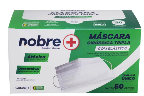 MASCARA CIRURGICA TRIPLA CAMADA NOBRE CX C/50