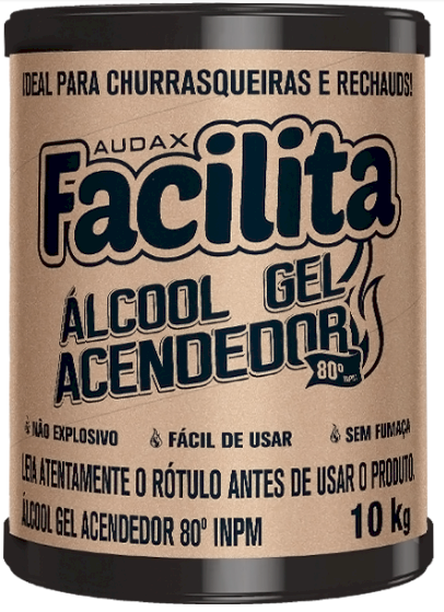 ALCOOL EM GEL 80 PARA RECHAUDS OU CHURRASQUEIRAS 10KG