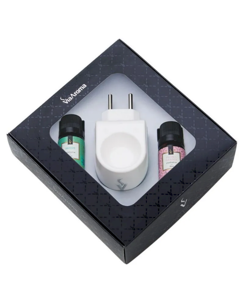 Kit Presente Aromatizador Difusor Standard Breeze e Peônia Garden Via Aroma