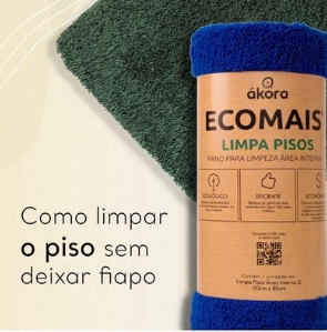 LIMPA PISO ÁREA INTERNA  AKORA VERDE/AZUL ( GRANDE ) 50X80CM