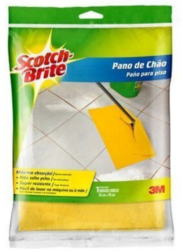 PANO DE CHÃO ENXUGA FÁCIL AMARELO SCOTCH BRITE 3M