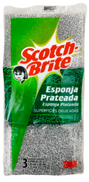 ESPONJA PRATEADA 3M  ( C/3 )