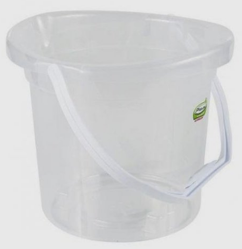 BALDE TRANSPARENTE COM MEDIDOR  PLASVALLE 8LT
