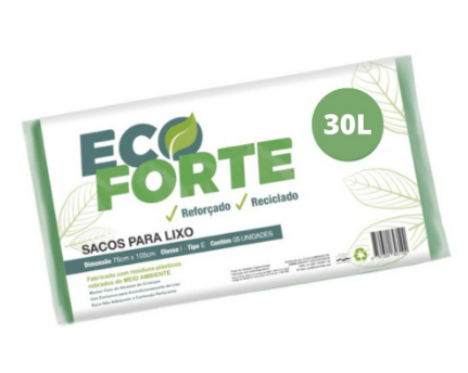 SACO DE LIXO REFORÇADO ECOFORTE ( 30LT )