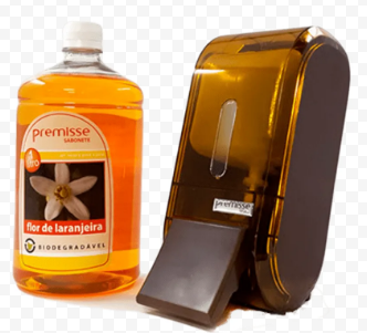 KIT SABONETEIRA + SABONETE LIQ. 1L FLOR DE LARANJEIRA PREMISSE 