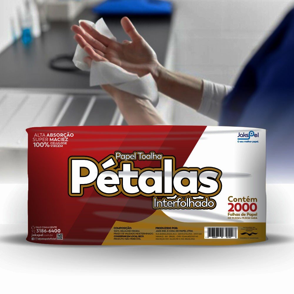 PAPEL TOALHA INTERFOLHADO PÉTALAS 2000FOLHAS 