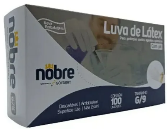 LUVA DESCARTÁVEL LATEX COM PÓ TAM G (CX 100UND)