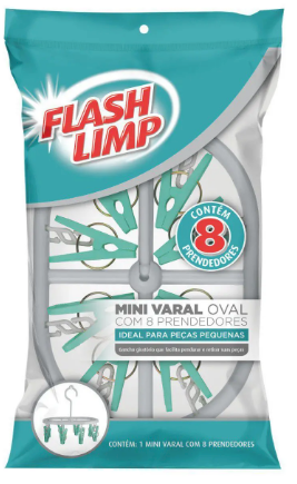 MINI VARAL C/8 PRENDEDORES  FLASH LIMP 
