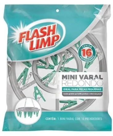 MINI VARAL C/16 PRENDEDORES FLASH LIMP