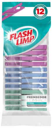 PRENDEDOR PARA ROUPAS COMPACT 12 PEÇAS