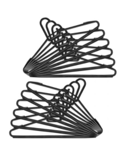 CABIDE PRETO PLASTICO ARQUIPLAST C/ 12 UND